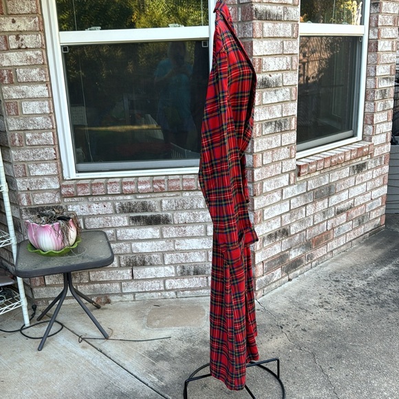 Vtg 50s 60s state o Maine plaid viyella Wool Blend robe As Is - Picture 11 of 14